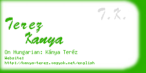 terez kanya business card