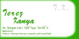 terez kanya business card